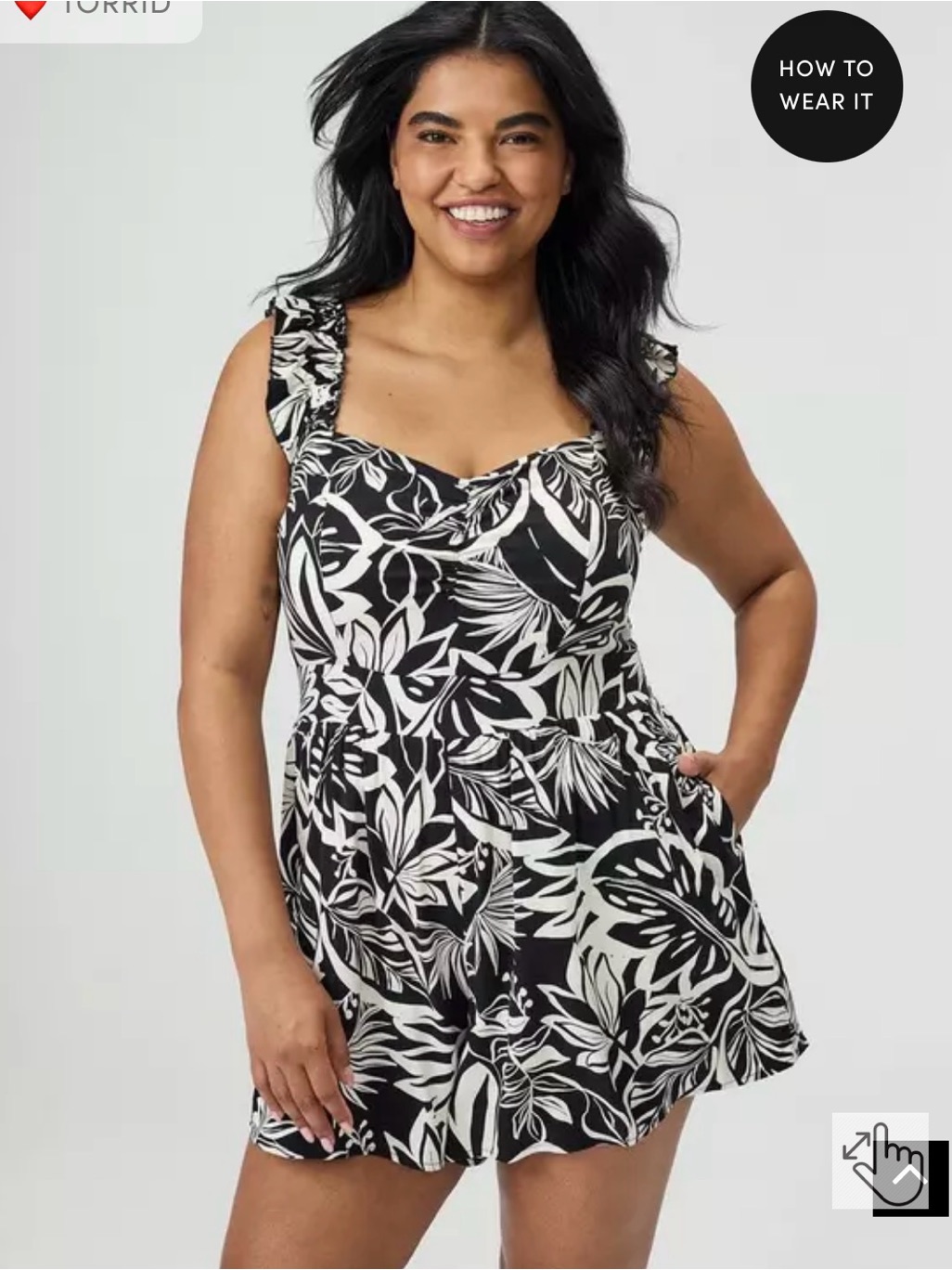 Torrid Ruffled Straps Layered Romper